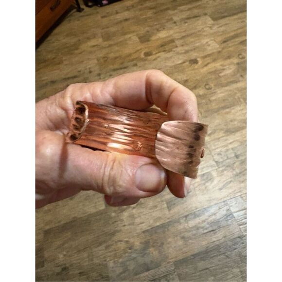 Bracelet, Ocean Jasper and Copper Cuff, Copper Bracelet, NEW, Artisan, Hand Made - Picture 6 of 8
